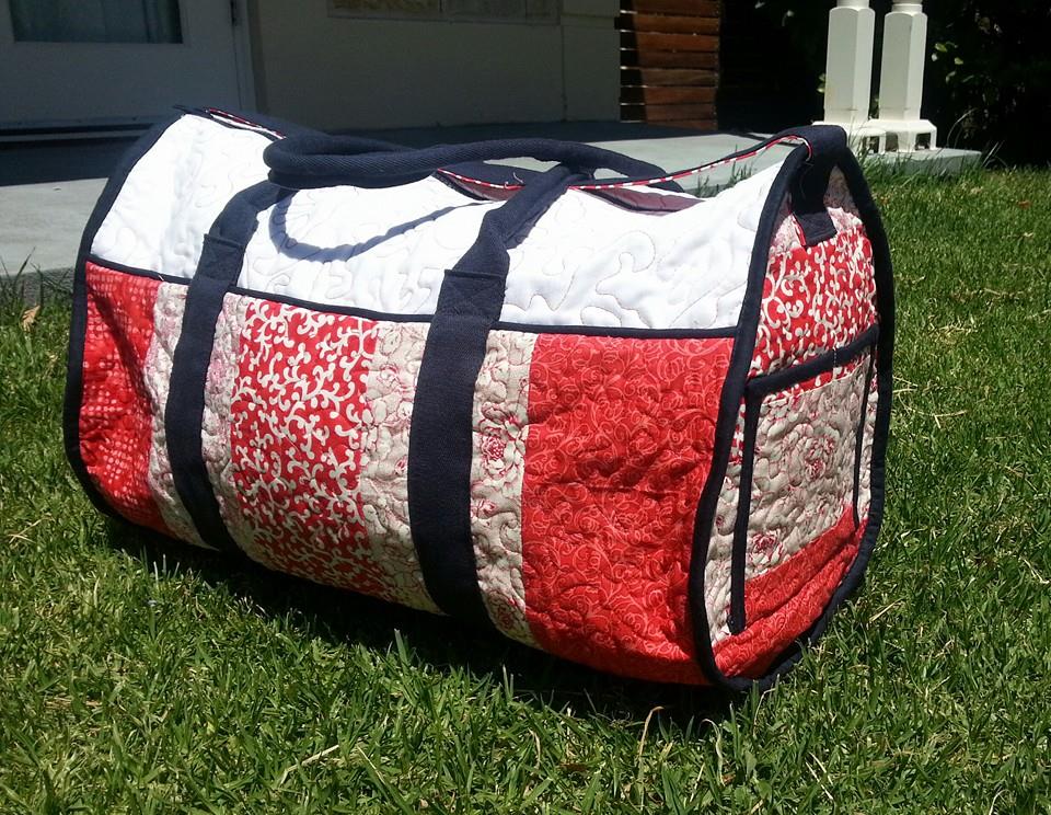 Red Duffle Bag - Kel's Quilts